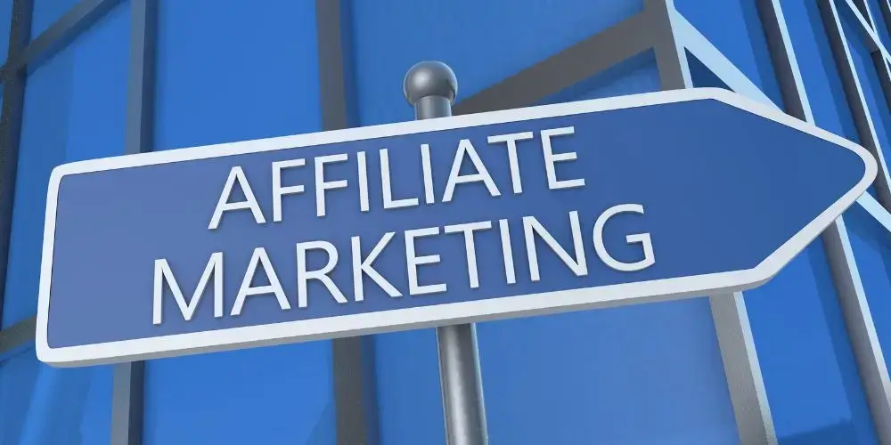 Graphic showcasing essential affiliate marketing tools with icons for analytics, content creation, and email marketing.